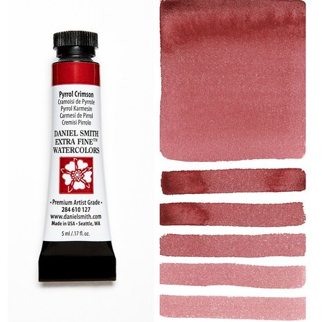 Pyrrol Crimson (S2) Aquarelverf Daniel Smith (Extra fine Watercolour) 5 ML Kleur 127
