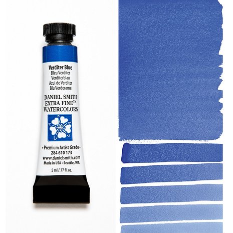 Verditer Blue (S2) Aquarelverf Daniel Smith (Extra fine Watercolour) 5 ML Kleur 173