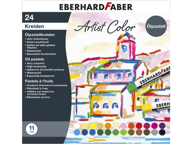 24 x Eberhard Faber Oliepastels (11mm) Assortiment kleuren