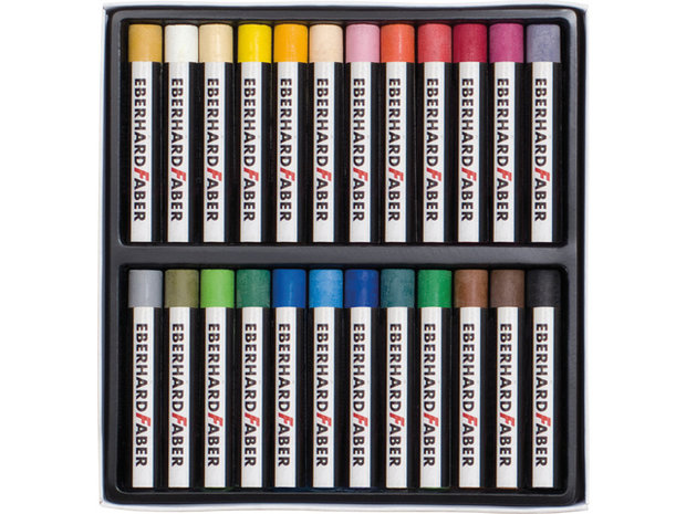 24 x Eberhard Faber Oliepastels (11mm) Assortiment kleuren