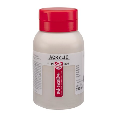 Zilver Acrylverf van Art Creation 750 ml Kleur 800