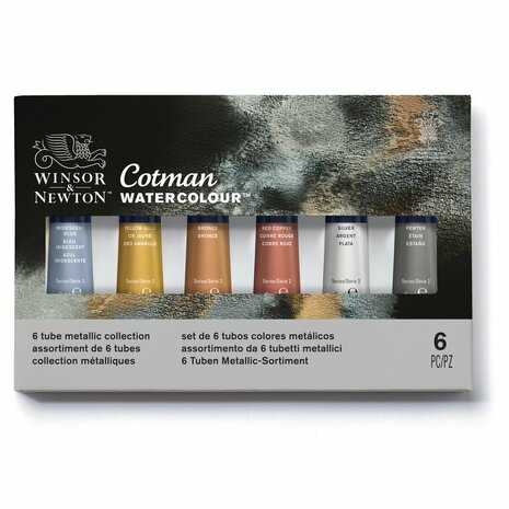 Metalic set van Cotman met 6 x 8 ML tubes