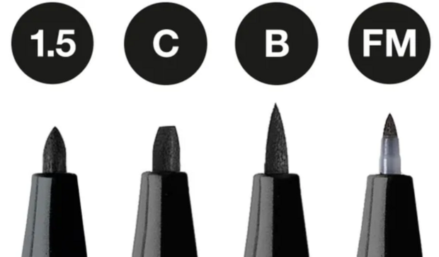 4x Tekenstift Faber-Castell set Pitt Artist Pen zwart