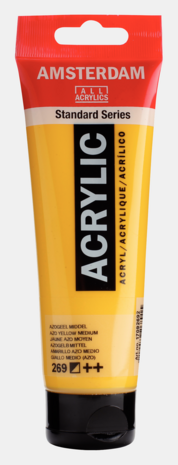 Azogeel Middel Amsterdam  Standard Series  Acrylverf 120 ML Kleur 269