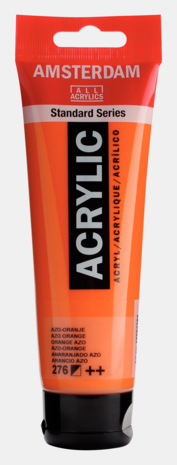 Azo Oranje Amsterdam  Standard Series  Acrylverf 120 ML Kleur 276