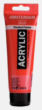 Pyrrolerood Amsterdam Standard Series Acrylverf 120 ML Kleur 315