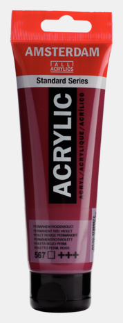 Permanentrood Violet Amsterdam Standard Series Acrylverf 120 ML Kleur 567