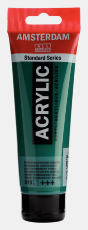 Permanentgroen Donker Amsterdam Standard Series  Acrylverf 120 ML Kleur 619