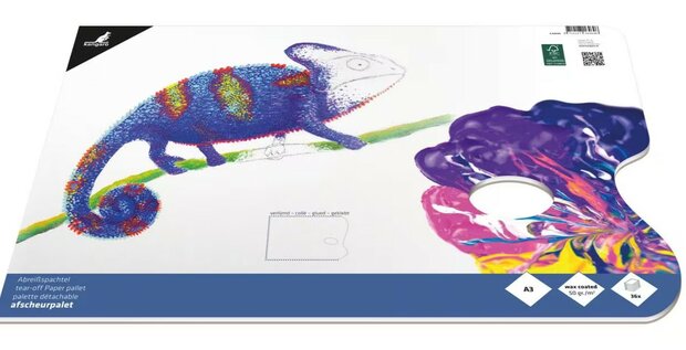 Kangaro afscheurpalet A3 36 vellen 50 grams met duimgreep, geschikt voor olie- en acrylverf