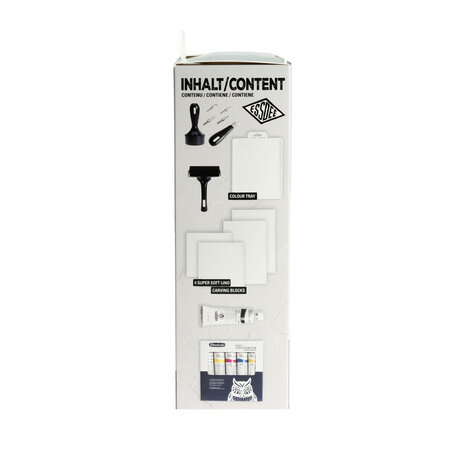 Schmincke Lino Snij- en Printset met Essdee – complete starterkit voor linodruk met inkten, lino blocks en tools omverpa