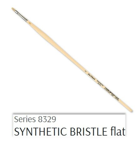 Nr. 2 Plat da Vinci SYNTHETIC BRISTLE penseel – 8 mm, vegan