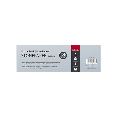 A5 Schetsboek met stonepaper AMI 120 grams