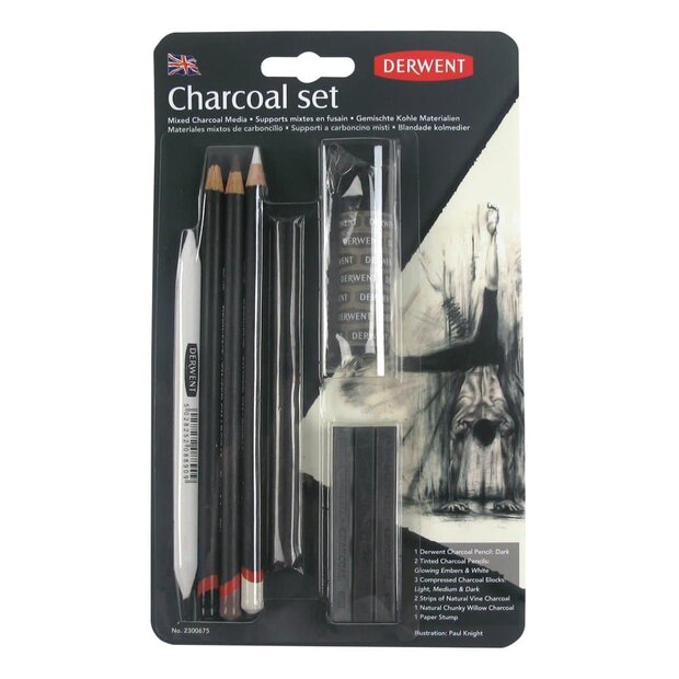Mixed Charcoal set Charcoal (Houtskool) Pencil / Potlood van Derwent