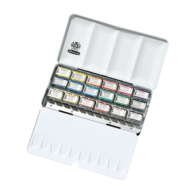 Horadam Aquarelverf Schmincke In metalen etui, 18 x 1/1 napje