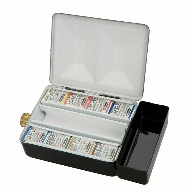 Horadam Aquarelverf Schmincke In metalen etui met watercontainer, 8 x 1/2 napje