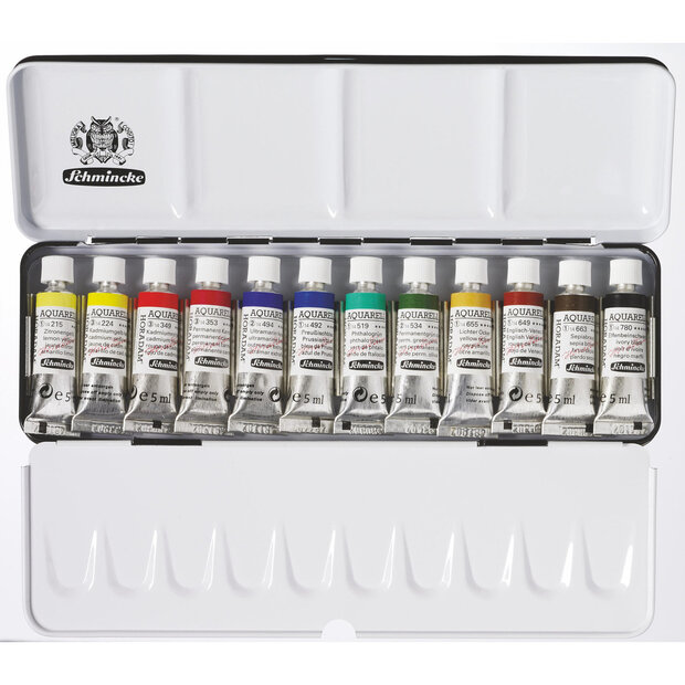 Horadam Aquarelverf Schmincke In metalen etui, 12 x 5 ML