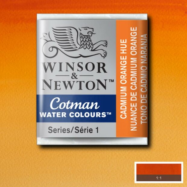 Cadmium Orange Hue half napje van Winsor &amp; Newton Cotman Water Colours Kleur 090