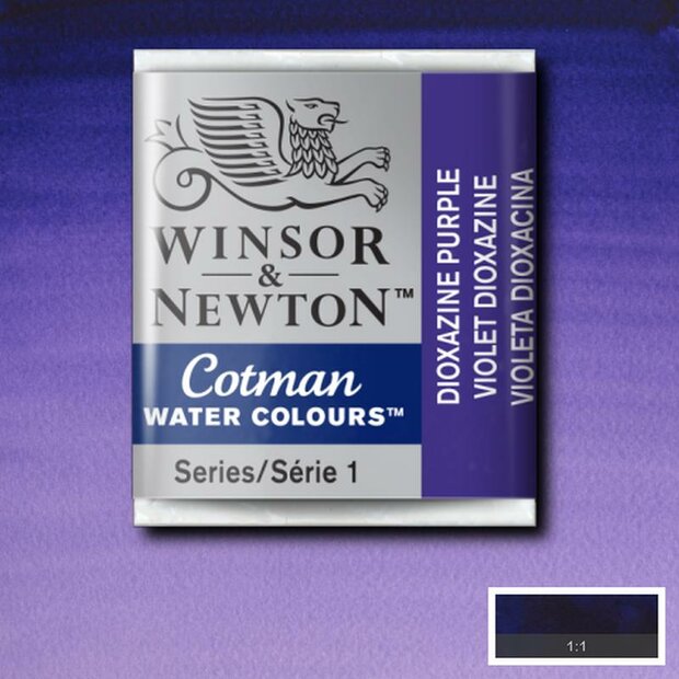 Dioxazine Violet half napje van Winsor &amp; Newton Cotman Water Colours Kleur 231