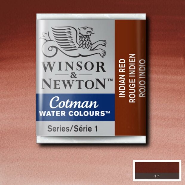 Indian Red half napje van Winsor &amp; Newton Cotman Water Colours Kleur 317