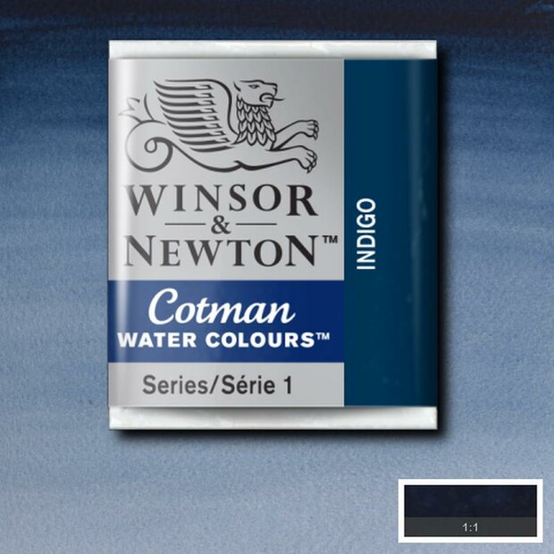 Indigo half napje van Winsor &amp; Newton Cotman Water Colours Kleur 322
