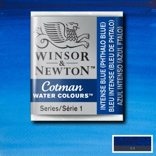 Intense Blue half napje van Winsor &amp; Newton Cotman Water Colours Kleur 327