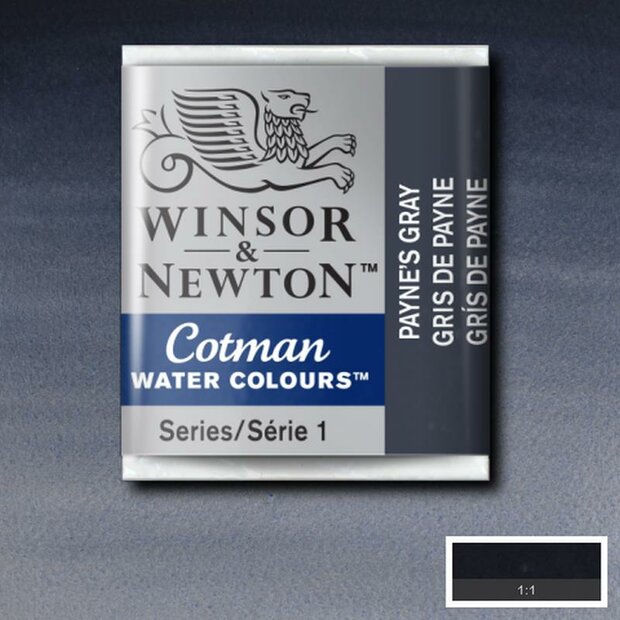 Payne's Gray half napje van Winsor &amp; Newton Cotman Water Colours Kleur 465