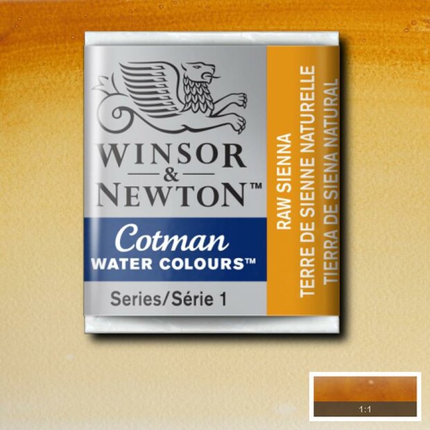 Raw Sienna half napje van Winsor &amp; Newton Cotman Water Colours Kleur 552