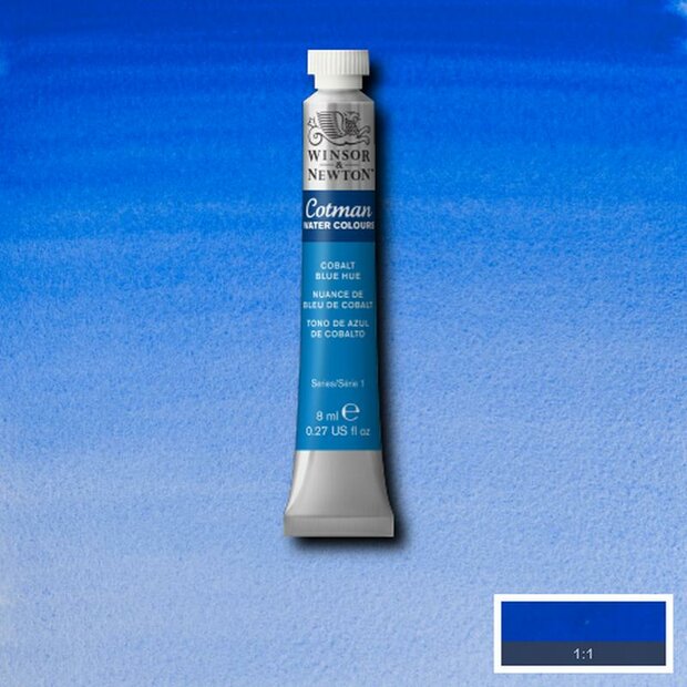 Cobalt Blue Hue 8 ML van Winsor &amp; Newton Cotman Water Colours Kleur 179