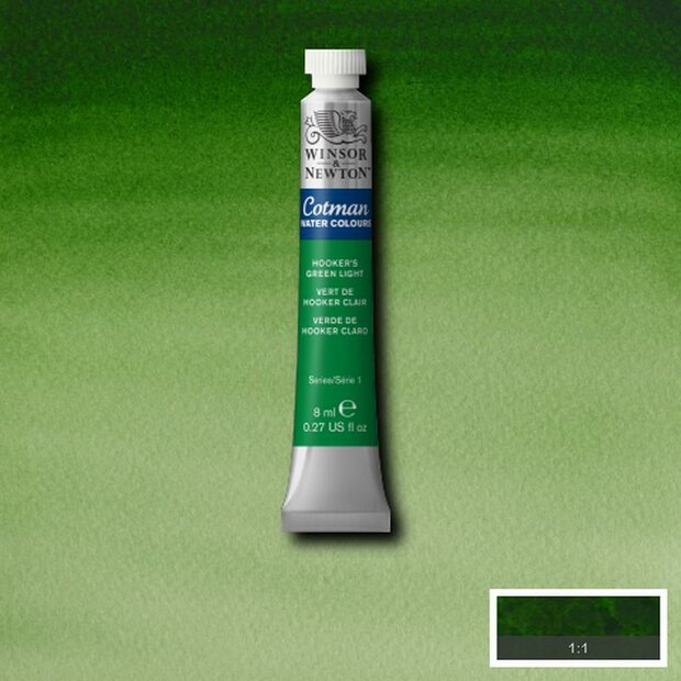 Hooker's Green Light 8 ML van Winsor &amp; Newton Cotman Water Colours Kleur 314