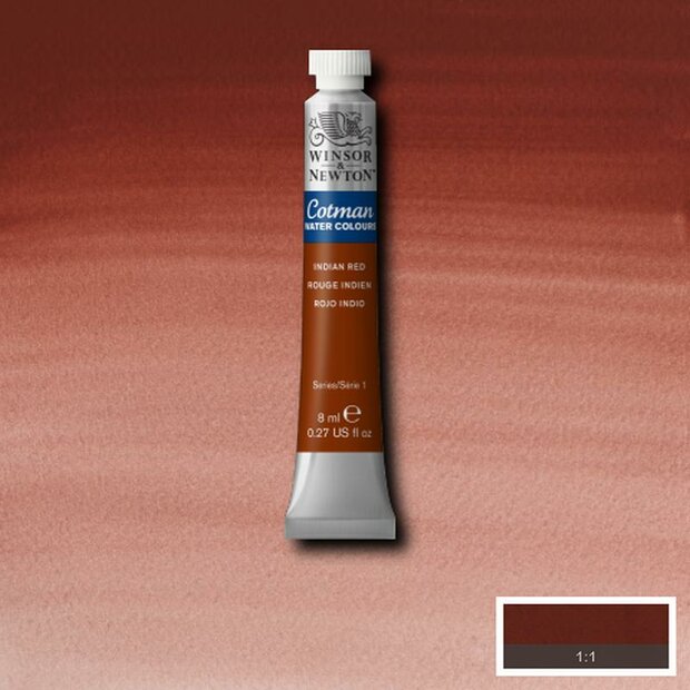 Indian Red 8 ML van Winsor &amp; Newton Cotman Water Colours Kleur 317