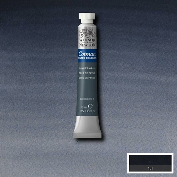 Payne's Gray 8 ML van Winsor &amp; Newton Cotman Water Colours Kleur 465