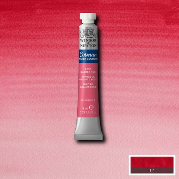 Rose Madder Hue 8 ML van Winsor &amp; Newton Cotman Water Colours Kleur 580