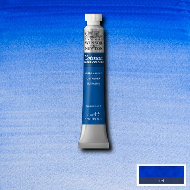 Ultramarine 8 ML van Winsor &amp; Newton  Cotman Water Colours Kleur 660