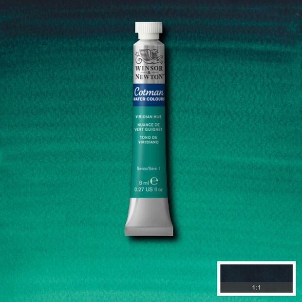 Viridian Hue 8 ML van Winsor &amp; Newton Cotman Water Colours Kleur 696