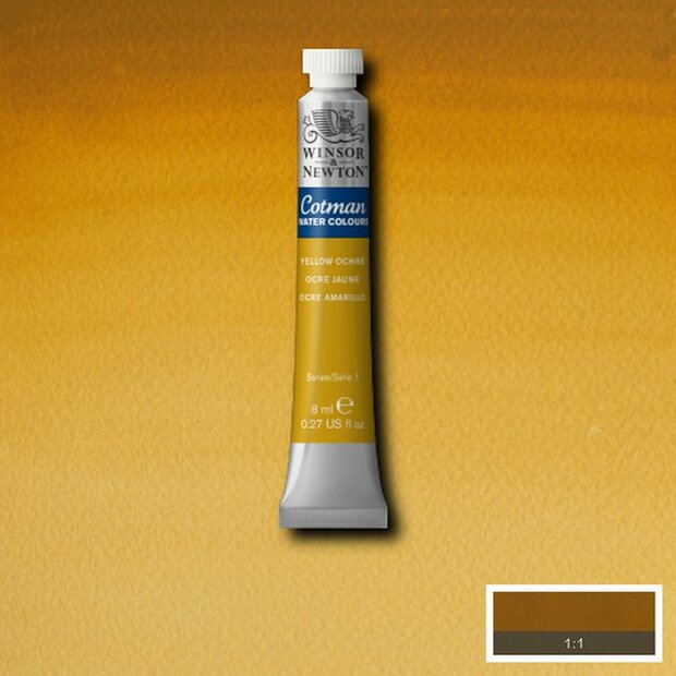 Yellow Ochre 8 ML van Winsor &amp; Newton Cotman Water Colours Kleur 744