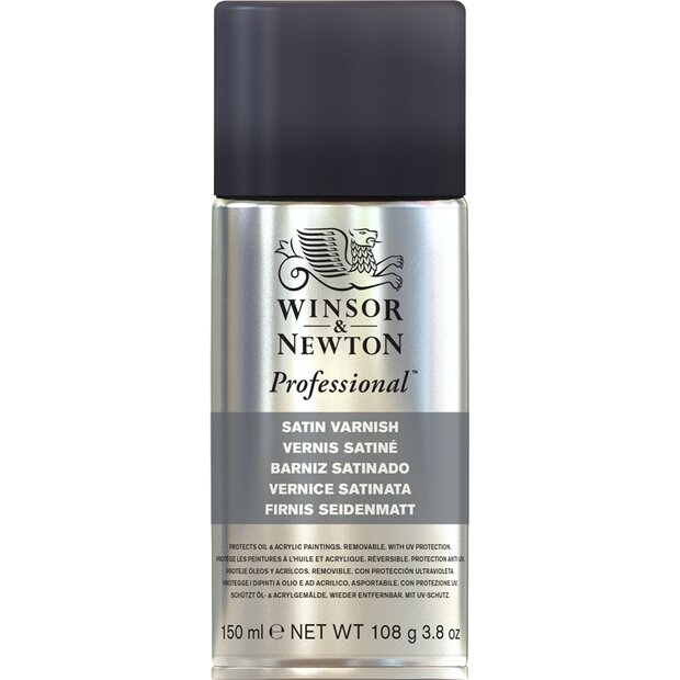 Satijn Vernis Spuitbus voor olieverf Winsor &amp; Newton (Medium 984) 150 ML