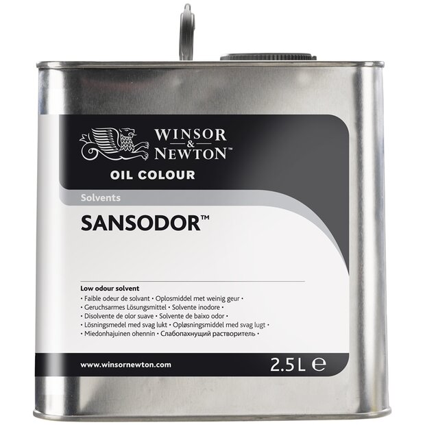 Bijna reukloze terpentine (Sansodor) voor olieverf Winsor &amp; Newton (Medium 757) 2,5 Liter