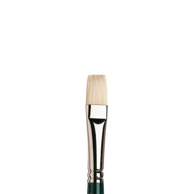 No 8 Plat Kort lange steel Winsor &amp; Newton Winton Olie- &amp; Acrylverf Penseel