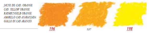 Cadmiumgeel Oranje Extra soft pastels / Pastel &agrave; l'ecu Sennelier Kleur 197