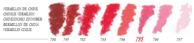 Chineesvermiljoen No7 Extra soft pastels / Pastel &agrave; l'ecu Sennelier Kleur 796