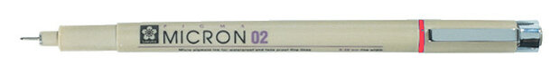 Sakura Pigma Micron 02 0,3 mm Rood