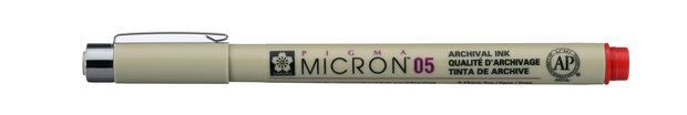 Sakura Pigma Micron 05 0,45 mm Rood