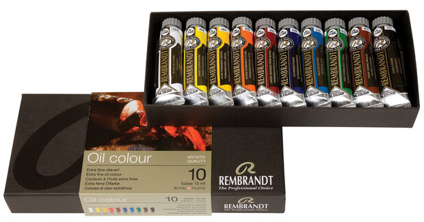 10 x 15 ML Basis set Rembrandt Olieverf Royal Talens Set 310