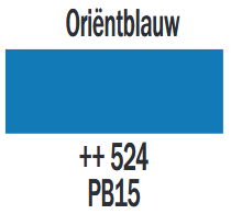 Plakkaatverf Ori&euml;ntblauw Extra fijn (Gouache Extra fine) Royal Talens 20 ML Kleur 524