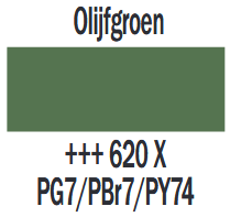 Plakkaatverf Olijfgroen Extra fijn (Gouache Extra fine) Royal Talens 20 ML Kleur 620
