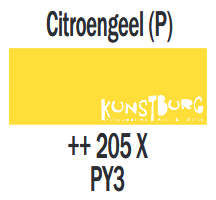 Plakkaatverf Citroengeel Extra fijn (Gouache Extra fine) Royal Talens 50 ML Kleur 205