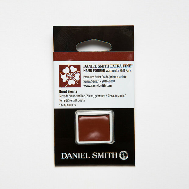 Burnt Sienna (S1) Daniel Smith Half pans Aquarelverf / Watercolour Kleur 010