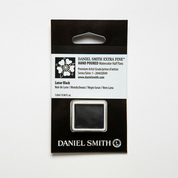 Lunar Black (S1) Daniel Smith Half pans Aquarelverf / Watercolour Kleur 049