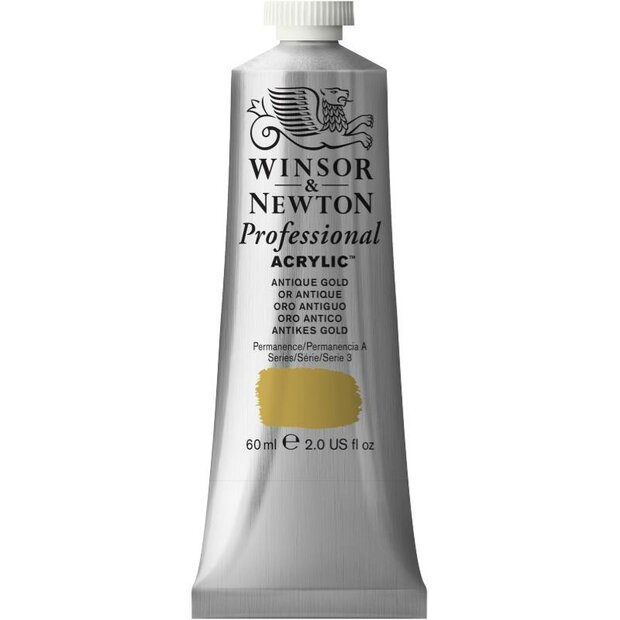 Antique Gold Professional Acrylic Winsor &amp; Newton 60 ml Kleur 014