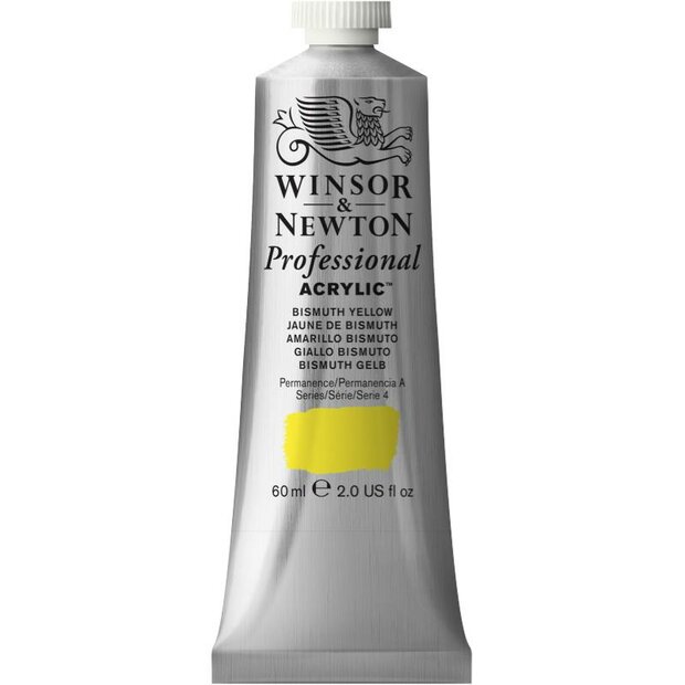 Bismuth Yellow Professional Acrylic Winsor &amp; Newton 60 ml Kleur 025